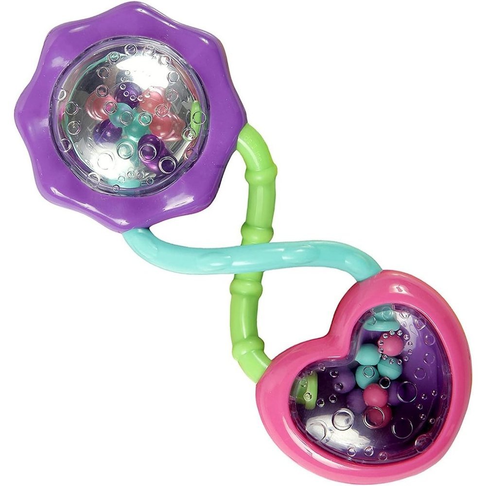 Bright Starts Shake Barbell Toy Pretty Pink Ages 3 Months +